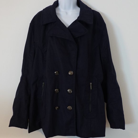(NWT) Yoki Navy Blue Pea Coat 3XL - Picture 4 of 13